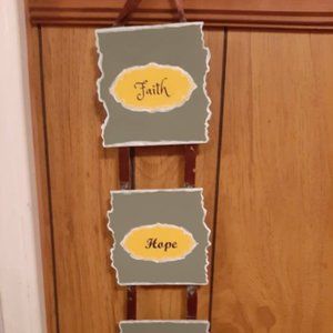 Faith Hope Love Sign Living Room Décor